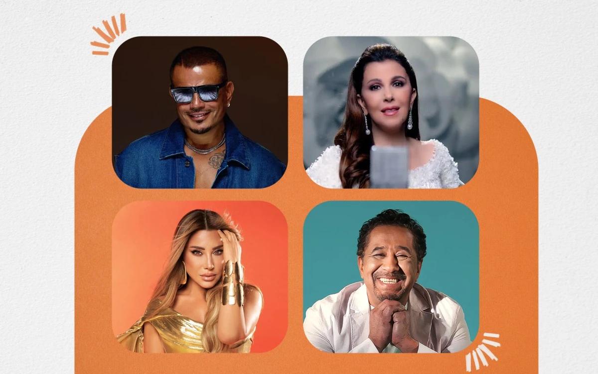 أولهم عمرو دياب.. 5 مغنيين بحضور نادر أو معدوم في عالم التترات